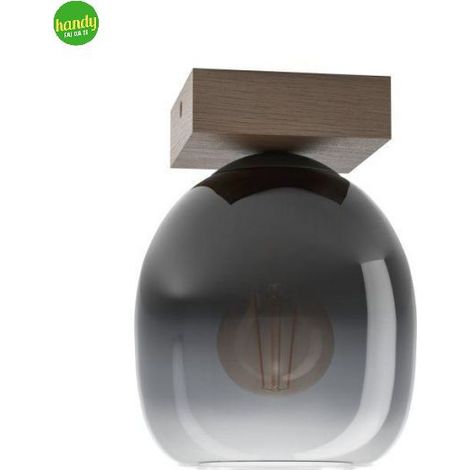 Plafoniera Moderna Filago Legno Marrone 1 Luce E27 (1/5)