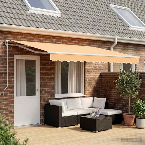 vidaXL Toile de rechange pour auvent Sable 4,5 × 3 m Polyester (1/5)