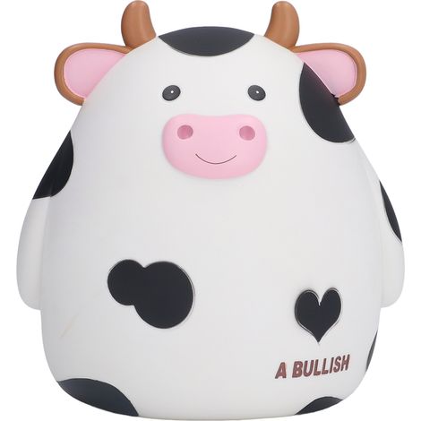 Tirelire Enfant Mignonne Vache Design Cartoon Écologique Lignes Douces Couleur Naturelle Banque de Pièces (1/5)