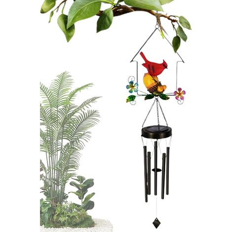 Carillons Éoliens Solaires Pour Extérieur - Ornements Avec Design D'Oiseaux (1/5)