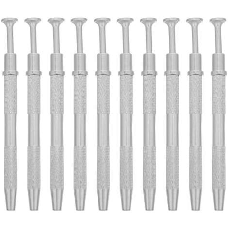 Lot de 10 Pinces à Vis Argentées 4 Griffes Outil Préhension Télescopique Précision pour Composants Électroniques et Petites Pièces Pince Antistatique Perçage - (1/5)