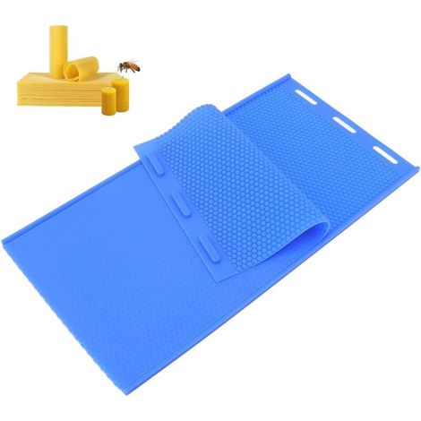 AIPERQ Jeffergarden Stampo fai da te in silicone a 2 pezzi per cera d'api, stampo morbido a pressione, strumenti per goffratura della cera d'api per apicoltura (1/4)
