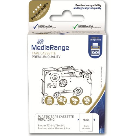 MediaRange Cassette en plastique laminé 8 m 18 mm (MRBTZ241)
