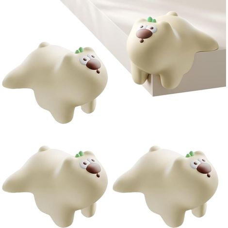 4-teiliges Set: Eckenschützer für Babytische mit Bärenmotiv, Eckenschutz für Babytische, Schutzhüllen für Babymöbel, Schutzbezüge mit Cartoon-Design, geeignet für verschiedene rechtwinklige Bereiche