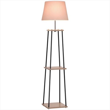 Lampe de table Lampadaire sur pied design avec étagères intégrées (1/5)