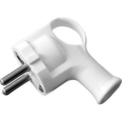 Unischuko weißer Winkelstecker mit Erdung Elgotech WT-40 (1/5)
