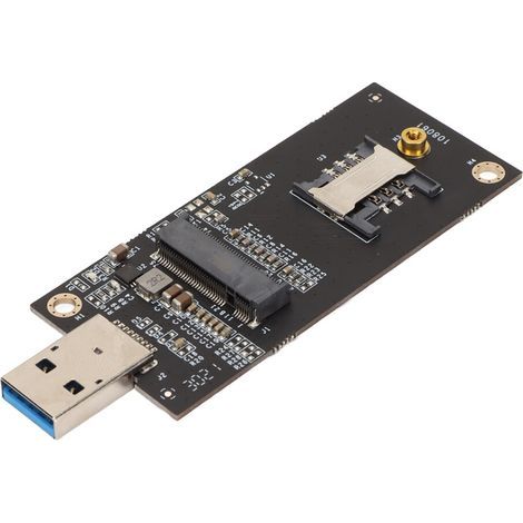 Adaptateur NGFF vers USB 3.0 avec emplacement pour carte SIM, compatible 3G et 4G LTE, facile à installer. (1/4)