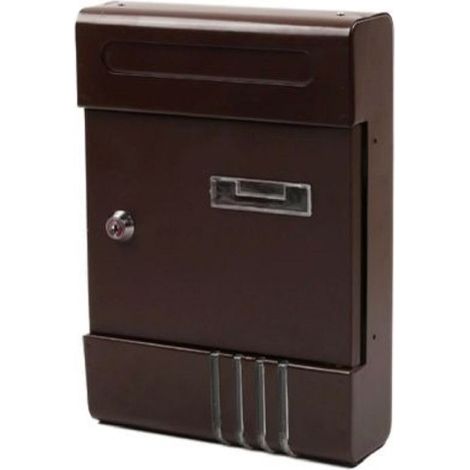 Buzón Metálico Buzón Llave Buzón H2803 Marrón 56852 - (1/2)