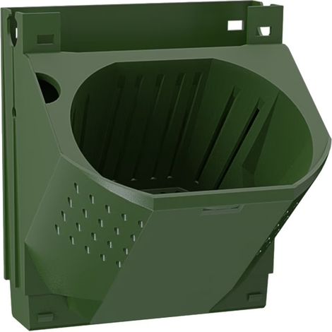 Jardinière murale verticale verte avec drainage, pot de fleurs empilable en PP pour balcon ou jardin extérieur (1/5)