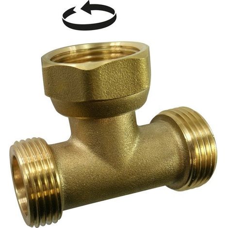 Tee in ottone M 20 x 27 per tubo in rame SANS MARQUE