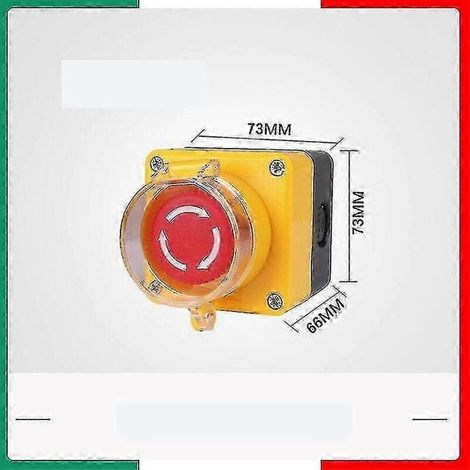 Bouton d'arrêt d'urgence avec couvercle de protection transparent
