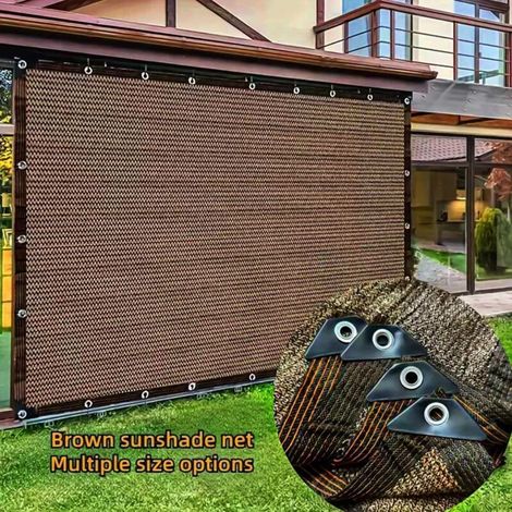 Toile d'ombrage, filet d'ombrage extérieur, pare-soleil de jardin, 3 x 3 m, protection UV 80 %, pour pergolas, balcons, plantes, serres (1/5)