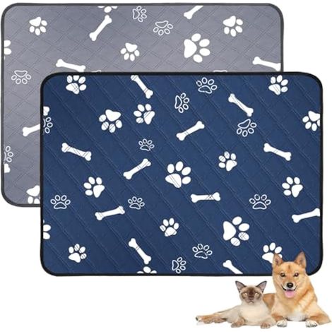 Tapis d'apprentissage pour chiens et chiots 90x75cm, 2 tapis absorbants, lavables, base antidérapante, réutilisables, imperméables, pour chiens/chats/lapins/cochons d'Inde (1/5)