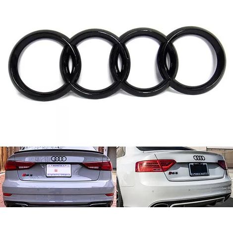 Anneau décoratif noir brillant pour hayon de coffre Audi A3 A4 S4 A5 A6 S 192x62mm-XF33- (1/5)