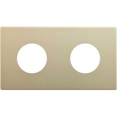 Cornice 2 Elementi Estetica Minima per Base Presa Schuko CLEAN SIMON 270 27110620 Champagne