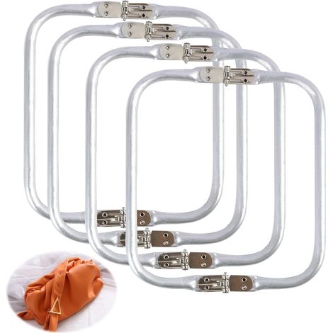 2 Pièces Cadres de Sac en U en Aluminium, 20 x 9,2 cm, Fermeture Sac Crochet Cadre en U, Cadre de Sac à Main en Aluminium Fermoir Porte, Cadre en Métal de Sac à Main, Robuste et Élégant (4Pcs) (1/5)