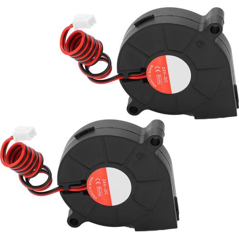Ventilateur D Imprimante 3D - 50x50x15 mm - 24 V CC - Silencieux - Double Roulement À Douille - Pour Refroidissement De Hot End Et Matériau - 2 Pièces (1/5)
