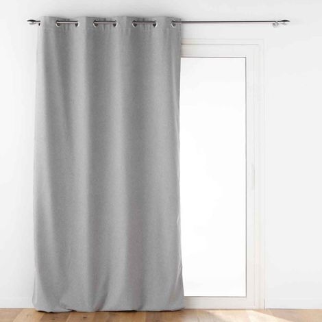 Rideau à Œillets Isolant "Jupiter" 140x260cm Gris (1/5)