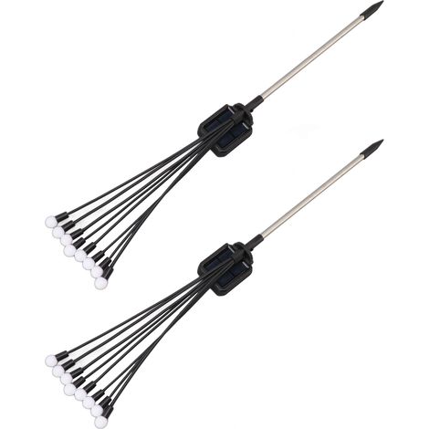 Sets Solar-Gartenleuchten, 8 LEDs, IP65 wasserdicht, dekorative Solar-Gartenleuchten für Terrasse, Garten, Rasen und Feiertage (1/5)