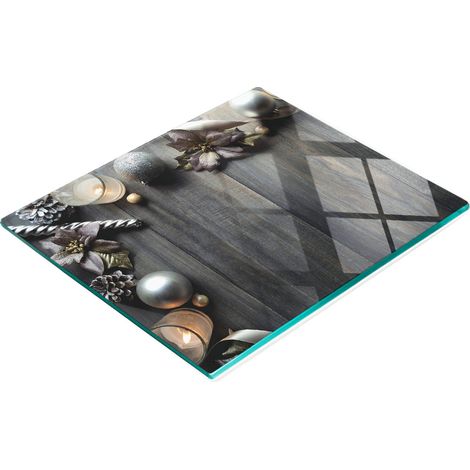 Tagliere e vassoio decorativo in vetro per Natale, 60x52 cm (1/5)