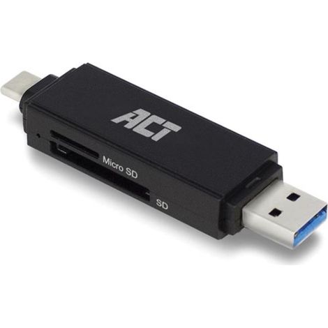 ACT USB 3.2 Gen1 Kartenleser SD und Micro SD, USB-C & Typ-A Anschluss