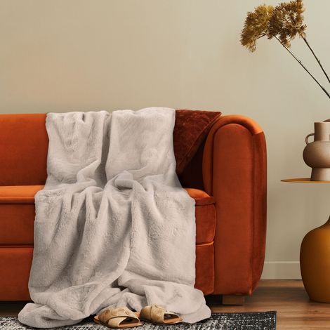 Paco Home Décoration Salon Couverture Douillet Couvre-Lit Couverture De Canapé Lavable Dou Crème, 150x200cm (1/5)