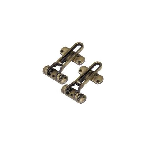 Serrure de porte à bascule, protection de porte durable pour portes avant et arrière, parfaite pour la sécurité de la maison (patine, paquet de 2) (1/4)