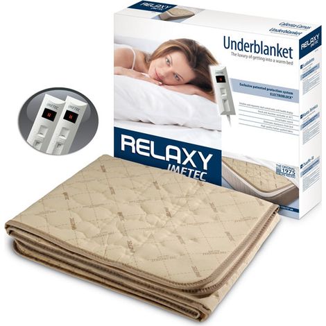 Surmatelas Chauffant - Imetec - Chauffe-lit Pour Lit Double 150 x 137 cm - 2 Commandes avec 2 Températures - Lavable