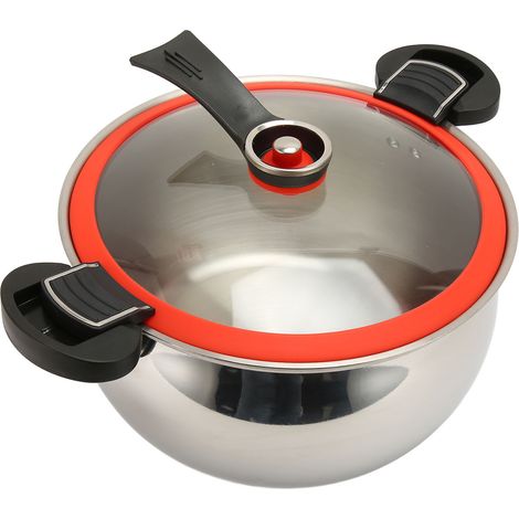 7-Liter-Mikro-Schnellkochtopf aus Edelstahl, geeignet für Induktions- und Gasherde, ideal für Suppen und Fleischgerichte. (1/5)