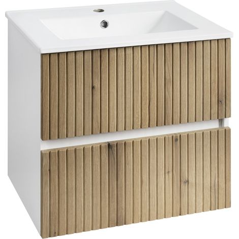 PANEDA STRIP meuble sous-vasque 59,5x55x45,2cm, chêne emporio (1/5)
