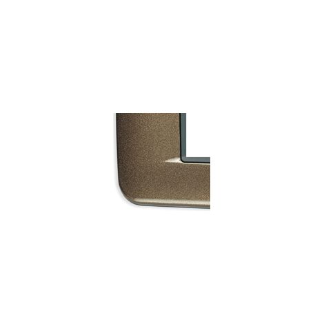 Vimar - Placca Round 7 moduli Serie Eikon in metallo colore Siena Metal 20687.11