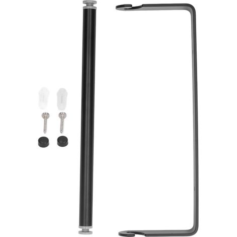 32 cm großer, wandmontierter Toilettenpapierhalter für Bad und Küche, mattschwarz (1/5)