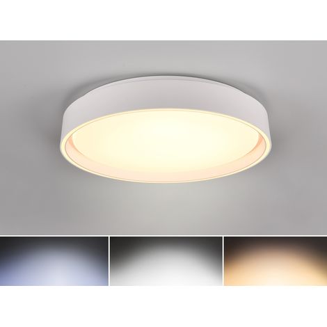 LED Deckenleuchte FELIS mit Fernbedienung & Tageslicht, Weiß Ø 40cm (1/5)