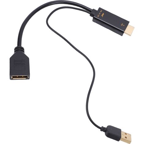 Adaptateur câble HDMI vers DisplayPort femelle, transmission 4K 60 Hz sans perte, Plug and Play (1/5)