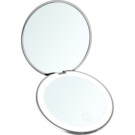 1 Miroir, pliable, LED, portable, voyage, maquillage, femme (1/5)