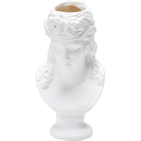 Boîte de Rangement Maquillage Blanche en Résine Synthétique, Décor Artistique Créatif pour Bureau ou Maison, Résistante la Décoloration la Déformation (1/5)