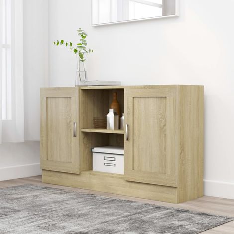 Buffet, Meuble de Rangement, Armoire de Cuisine Chêne sonoma 120x30,5x70 cm Aggloméré RDS5835 (1/5)