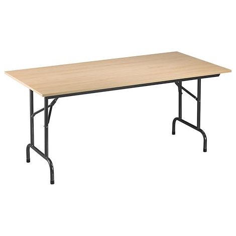 Tables pliantes plateau hêtre L 160 x P 80 cm - Rico - piétement noir