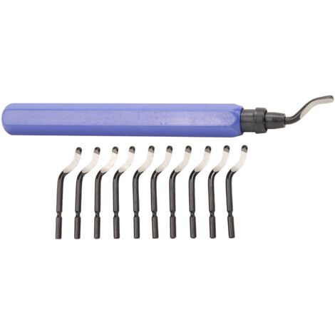 FOREHILL Entgratwerkzeug mit 10 Klingen zum Entfernen von Kantengraten an Kupfer- und PVC-Rohren, 3D-Druck, Kunstharz, Metall RB1100 (1/4)