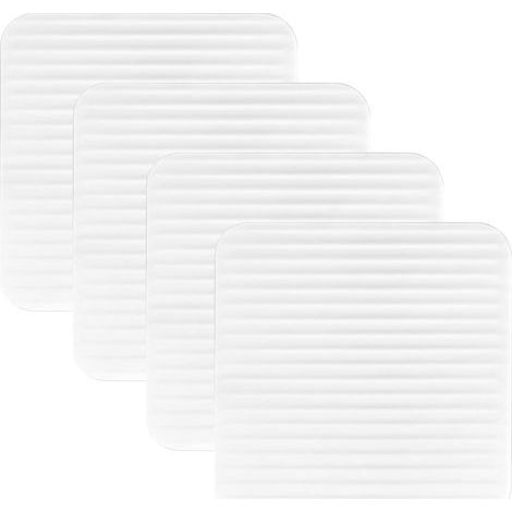 4 Pièces Tapis Antidérapant Autocollants, Coupeable Anti Derapant Tapis Lavable, 10 X 10 CM Lavables et Réutilisables Rug Grippers, Tapiss Vacuum Tech Anti Glisse, Se Décolle Facilement (1/5)