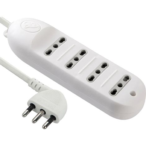 MULTIPRESA BIVALENTE CON CAVO 4 prese bival.10/16A - art.62013 - ELECTRALINE