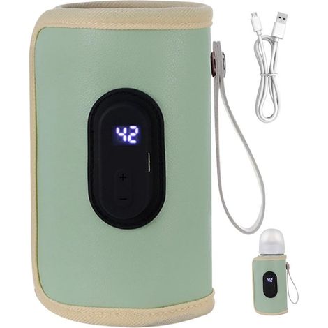 Calentador de biberones portátil de 18 W，calentador de biberones USB con temperatura ajustable para el hogar，calentador de biberones portátil (1/2)