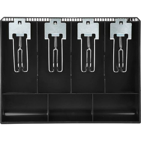 Plateau de remplacement pour tiroir-caisse avec clip métallique (noir) (1/5)