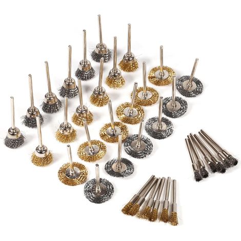 Ej.Life 36-Teiliges TellerbüRsten-Set,Rotationswerkzeug Stahldraht-RundbüRsten-Set,Zum Polieren Und Schleifen,Geeignet füR Holz,Metallwerkstoffe,Etc. (1/5)
