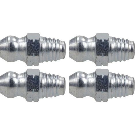 4x graisseur droit M6x1 angle 180 ° autotaraudé embout graissage pompe à graisse manuelle hydraulique tracteur engin agricole tractopelle