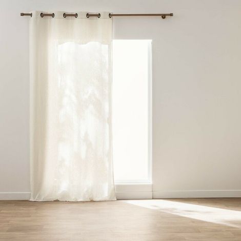 Rideau à Œillets Effet Lin Tissé 100 % Polyester – Cody – Certifié Oeko-TEX (1/5)