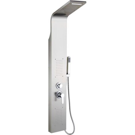 Colonne de Douche pour Salle de Bain Hydromassages 4 Fonctions de Sortie d'eau Acier Inoxydable de Haute Qualité Argent (1/5)