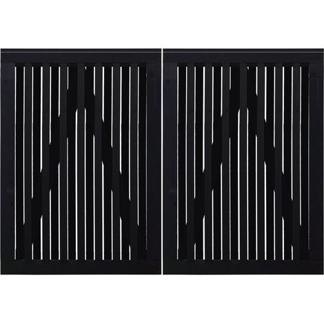 Plus Doppeltor Nagano 200x140 cm RAL 9005 Schwarz