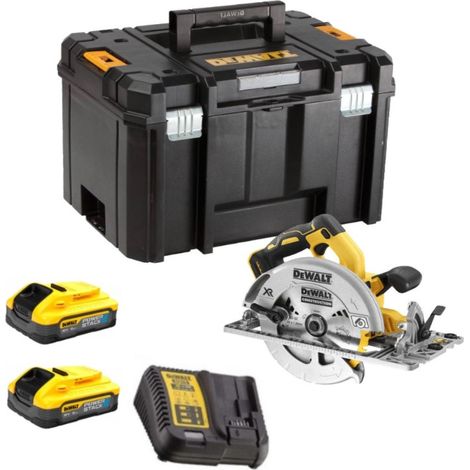 Dewalt DCS572H2-QW Scie circulaire XR 18V 184 mm - 2 X 5.0 Ah batteries Powerstack + chargeur en coffret (1/5)