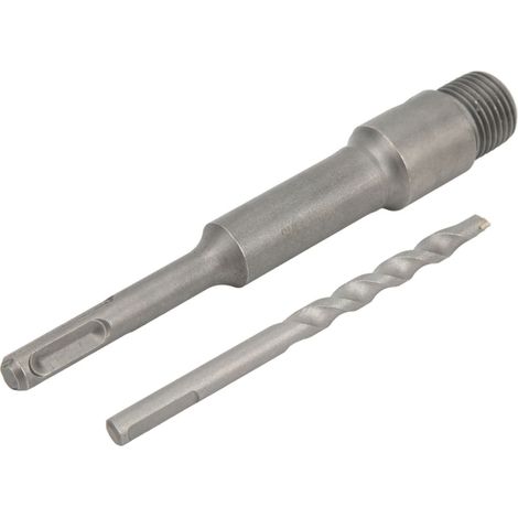 Adaptateur de queue de foret creux électrique 155 mm argenté pour scie cloche à béton (1/5)